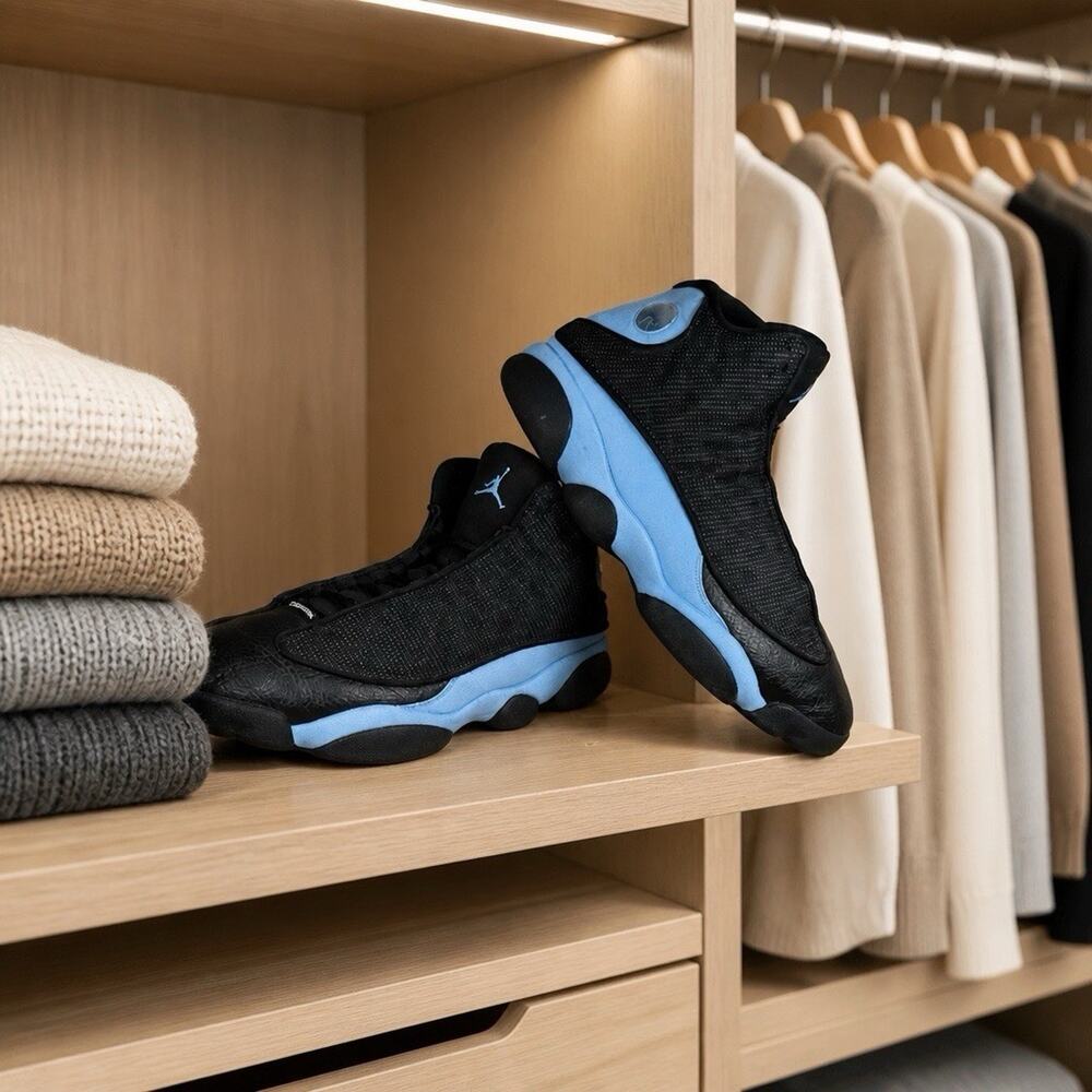 Size 14 - Jordan 13 Retro Mid Black University Blue NO BOX